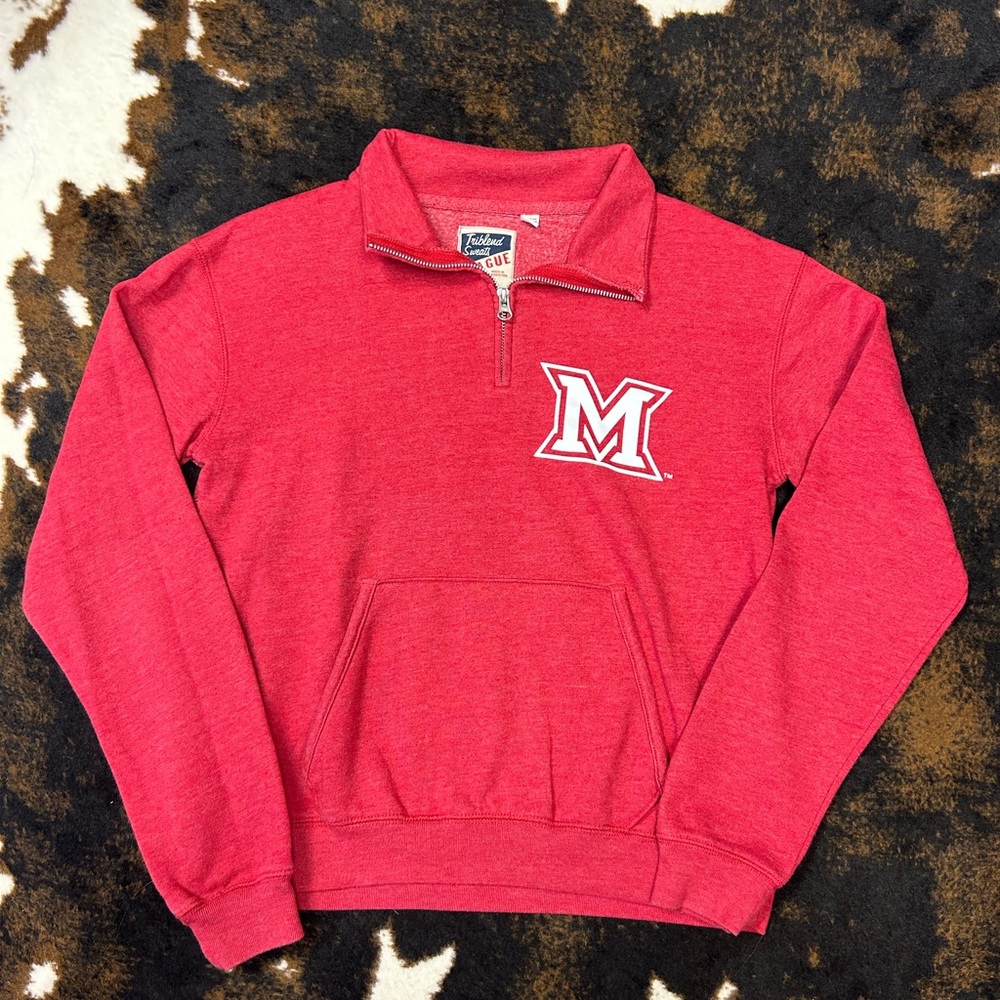 Red Miami University Quarter Zip